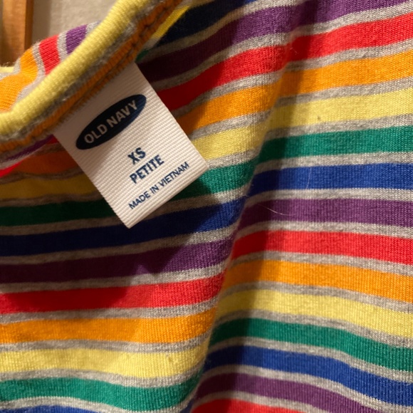 Old Navy XS Rainbow & Gray Pride Stripe Tank and Shorts Summer Pajama Set - Picture 3 of 6